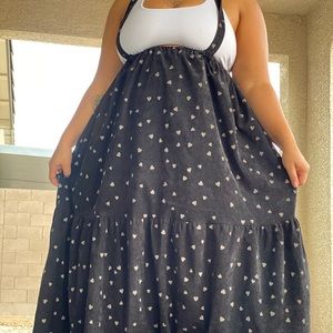 Upcycled shein maxi overall dress